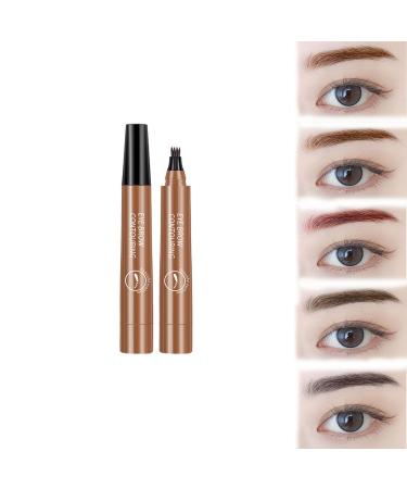 Nexavista - 4 Point Eyebrow Pencil Nexavale Eyebrow Cozium 4 Tipped Magical Precise Waterproof Brow Pen Dark Brown Giphogantic 3D Waterproof Microblading Eyebrow Pen Long-Lasting (Dark brown)