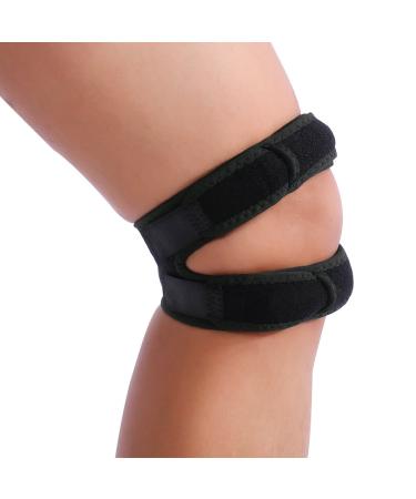 Buy Adjustable Compression Dual Patella Knee Brace - Sports Knee Support & Protector for Pain Relief - Buy Online on GoSupps.com