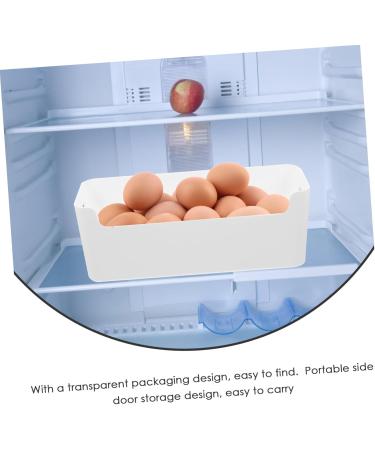 NUOBESTY 3pcs Fridge Food Container Vegetable Storage Containers for Refrigerator Storage Box Small Shelf White 25.5X9.5X8.5CM - Buy Online on GoSupps.com