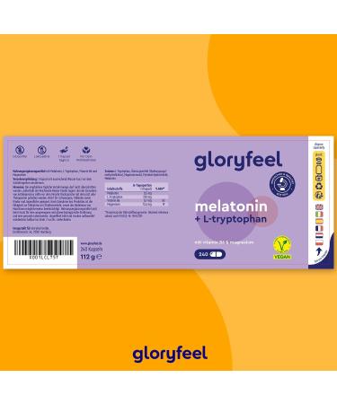 Melatonin Complex - High-Dose 240 Capsules with L-Tryptophan Vitamin B6 & Magnesium - 100% Vegan Lab Tested No Additives - Made in Germany - Buy Online on GoSupps.com