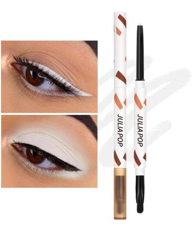 Eyeliner Pencil | Cream Gel Texture with Brush for Eyeshadow and Eyeliner | Long Lasting Eye Liner Quick Drying Makeup Supplies for Daily Use Dtt Sugar Snow - Buy Online on GoSupps.com