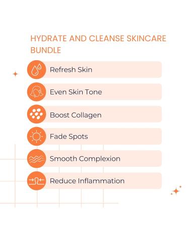 Noche Y Dia Cleanser and Hydrating Vit C Bundle - Vitamin C Serum & Vitamin C Cleansing Water - Buy Online on GoSupps.com