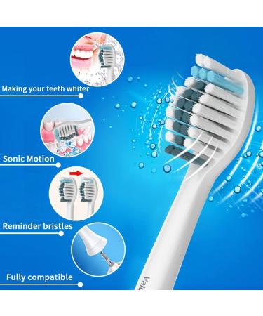 16-Pack Philips Sonicare Compatible Whitening Clean Replacement Brush Heads - 8 White & 8 Black - Buy Online on GoSupps.com