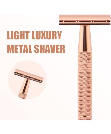 Premium Safety Razor - Reusable Double Edge Metal Shaver for Men & Women | Anti-Slip Long Handle | Perfect for Travel - Buy Online on GoSupps.com