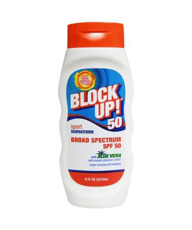 Block Up! Sunscreen SPF 50 Sport Lotion 8 OZ