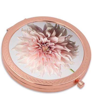 YCKMD Pink Flower Folding Pocket Mirror - 2X & 1x Magnification, Compact Double-Sided Beauty Makeup Mirror for Purse and Handbag - Buy Online on GoSupps.com