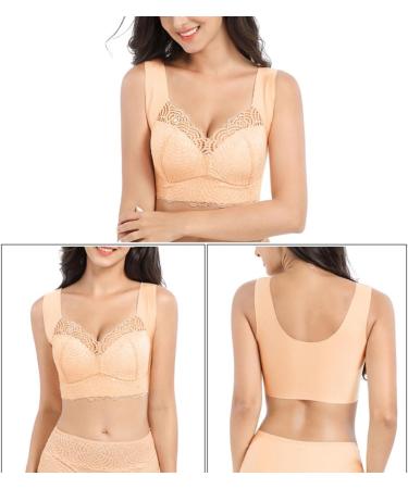 Plus Size Seamless Minimizer Bra for Women | Wireless Everyday Bralette in Skin Color | Size 52/120D | Comfortable & Sexy Sports Leisure Wear - Buy Online on GoSupps.com