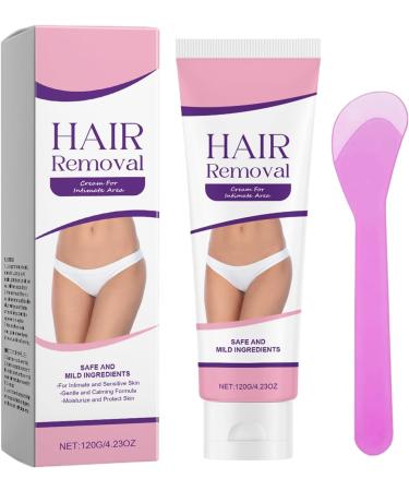  Jingmiger No-Shave Hair Removal Cream Lotion with Spatula 120 Grams - Hair Removal Cream for Bikini Area Intimate Area Legs Underarms Back and Bikini Lines - Buy Online on GoSupps.com