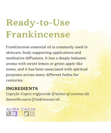 Aura Cacia Frankincense Essential Oil 4 fl oz | Pure Aromatherapy Oil - Buy Online on GoSupps.com