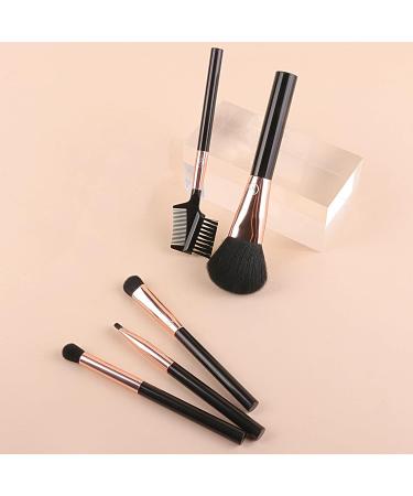 Travel Makeup Brushes Set - 5PCS Mini Cosmetic Brushes Kit with Pouch for Foundation Eyeshadow Lip & Blush - Professional Quality Makeup Tools for Easy Application - Buy Online on GoSupps.com