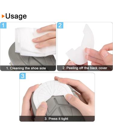 HARFINGTON 2 Pair Shoe Sole Protector for Sneakers - Self-Adhesive Non-Slip Heel Plates Size 10-11 for Men & Women Transparent - Buy Online on GoSupps.com