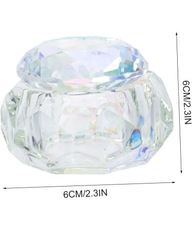 HOMSFOU 1pc Nail Art Crystal Cup Acrylic Liquid Holder Brush Dampen Dish Holder Vitroleros Para Mini Glass Nail Art Cup Manicure Nail Polish Remover Crystal Glass 6x6cm Assorted Color - Buy Online on GoSupps.com