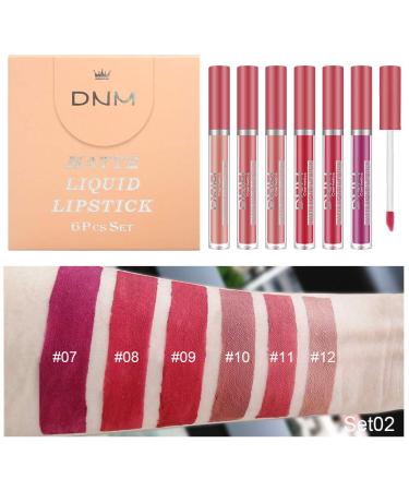 6Pcs Matte Liquid Lipstick Set | Long Lasting Waterproof Dark Red Lip Stain Makeup Kit | 24 Hour Stay on Matte Matt Lipsticks for Women | Matt Liquid Lippies Labiales Matte Larga Duracion 24 C-02 - Buy Online on GoSupps.com