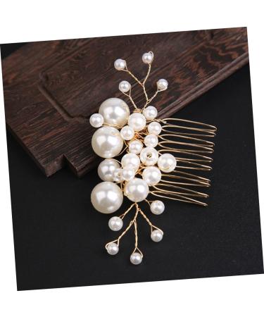 FOMIYES Pearl Comb Pearl Hair Clips Bride Hair Comb Bridal Headpieces for Wedding Hair Bling Wedding Hair Jewelry Pearls Headpiece Bridal Hair Gold Tiara Accessories Miss The Flowers Alloy - Buy Online on GoSupps.com