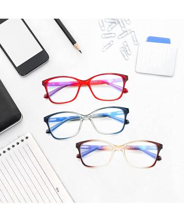 3 Pack Blue Light Blocking Multifocal Reading Glasses with Spring Hinge - 1.50x Magnification - Buy Online on GoSupps.com