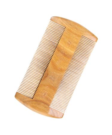 Angoily Sandalwood Beard Comb for Men | Durable 3-Stitch Green Mustache & Beard Care Tool - Buy Online on GoSupps.com