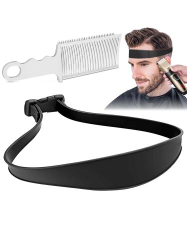 Miliaflick Hair cutting edge 2 pieces Hair Cut Professional Hair cutting tool Hair cutting ridge silicone haircut band for DIY Home Hair cutting instructions.