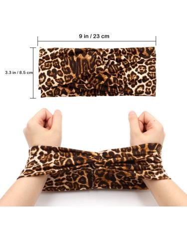 NODG Leopard Knot Headband Set - 4 Pieces Wide Turban Hairbands for Women - Buy Online on GoSupps.com