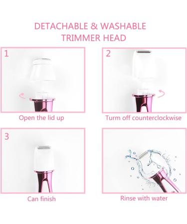 VERY ETERNITY 4 in 1 Lady Shaver Kit - USB Rechargeable Women's Shaver Set for Facial, Body, Nose, Eyebrow & Bikini Trimming (Pink) - Buy Online on GoSupps.com