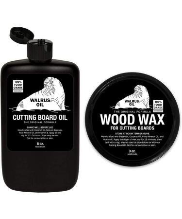 Walrus Oil Cutting Board Oil and Wood Wax Set - Food-Safe for Cutting Boards, Butcher Blocks, Spoons, and Bowls - Buy Online on GoSupps.com