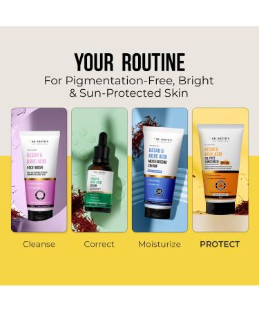 Dr. Sheth's Kesar Oil-Free Sunscreen SPF 50+ PA++++ | For Oily Skin | Non Greasy | 50 g - Buy Online on GoSupps.com