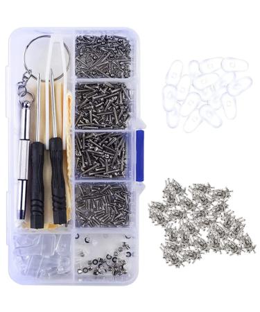 1 set of glasses repair set Tools for the glasses repair glasses-precision screwdriver glass glasses nose glasses repair set kits of stainless steel sliding pad main