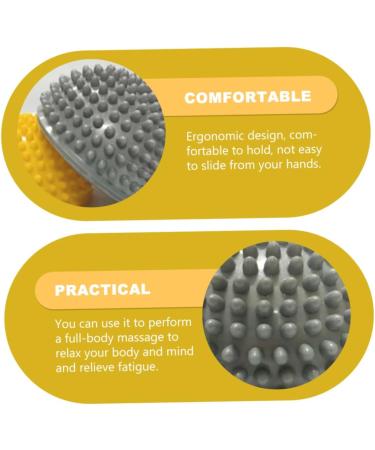 Minkissy Durian Ball - Spiky Massage Ball for Plantar Fasciitis Arm & Leg Relief | Office & Fitness Tool | 16x16x8cm Gray - Buy Online on GoSupps.com