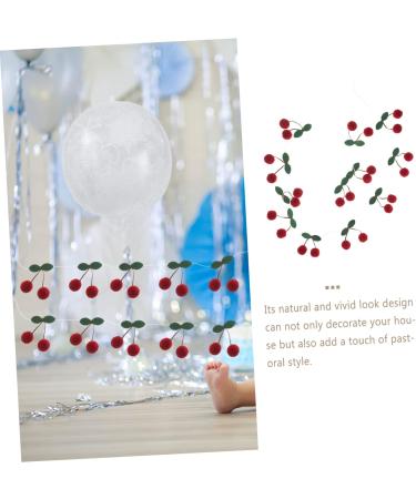HOMSFOU 3pcs Bayberry Ball String Ornament Banner Garland Christmas Strawberry Room Decor Artificial Fruit Garland Christmas Mantle Fireplace Birthday Party Supplies Cherry Cotton Thread - Buy Online on GoSupps.com