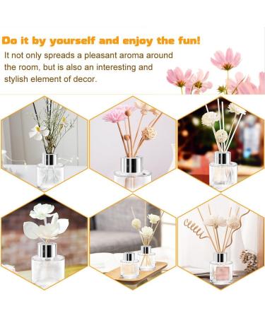 Emageren 6-Pack 50ml Glass Diffuser Bottles - Transparent Cylinder Fragrance Containers for Bathroom & Bedroom - Buy Online on GoSupps.com