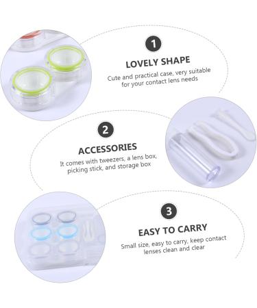 Homsfou Contact Lens Organizer Set - Travel-Friendly Colored Lens Storage Case | Durable Plastic Container for Glasses - Buy Online on GoSupps.com