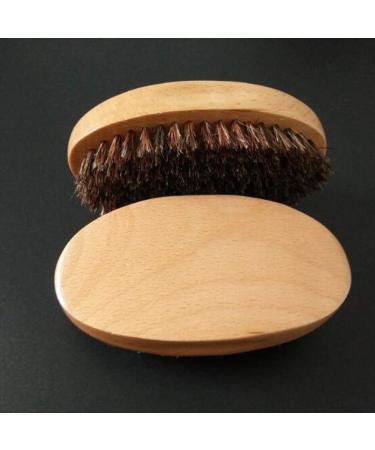 Bestomz Beard Brush - Round Wooden Handle with Soft Horse Hair Bristles - Buy Online on GoSupps.com