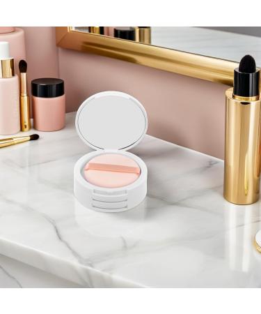 Bo te de Rangement pour Poudre Blanche 2 Pcs avec Miroir et Houppette Palette de Maquillage Vide Ronde 3 Couches tui Compact Portable pour Fards Paupi res Blush - Buy Online on GoSupps.com