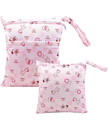 Egurs Diaper Bag Wetbag Set - Large & Medium Pink Animal | Perfect for On-the-Go Parents - Buy Online on GoSupps.com