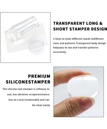 French Tip Nail Stamp 6PCS Nail Art Stamper Kit Clear Silicone Nail Stamping Long Short Jelly Stamper for Nails with Scrapers French Nail Stamper Kit French Tip Nail Tools French Manicure Kit - Buy Online on GoSupps.com