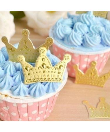 50 Pcs Gold Princess Crown Cake Topper Favors Party Cupcake Picks Wedding Birthday Party Decorations Accessories - Buy Online on GoSupps.com