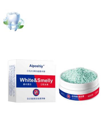 Aiposhiy Teeth Whitening Powder Obose tooth whitening powder probiotic tooth powder Teeth Cleaning Powder Mint Whitening Teeth Deeply Cleans Stains and dirt and Freshens Breath (1PC)
