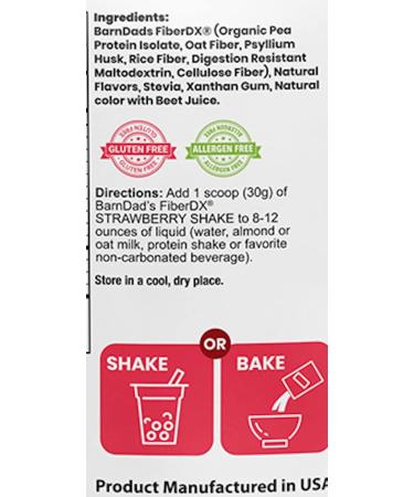 BarnDad FiberDX Strawberry Cream 600g - Natural Sweetened Fiber Supplement - Buy Online on GoSupps.com