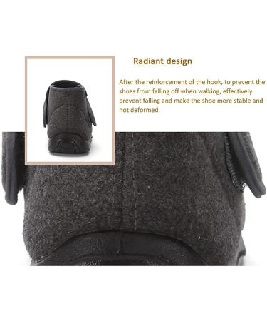 ZJING Men's Adjustable Diabetic Shoes for Arthritis and Swollen Feet - Size 7 Black - Buy Online on GoSupps.com