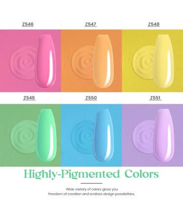 Beetles Dip Powder Nail Kit - 6 Pastel Bright Spring Colors for DIY Nail Art - Buy Online on GoSupps.com