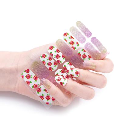 QHHVAIT Semi Cured Gel Nails Art Sliders Manicure Decor UV LED Lamp Semi Cured Gel Design Nail Decals Fashion Nail Sticker Decor Style Ze0302 - Buy Online on GoSupps.com