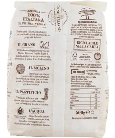  Italian Gourmet E.R. La Molisana Maccheroni N. 37 Pasta Lenta Lavorazione Durum Wheat Semolina Pasta 500g + Pulp Italian Gourmet Pulp 400g Pack of 20 - Buy Online on GoSupps.com