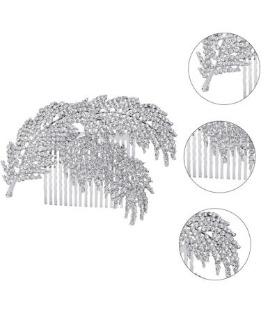 Angoily 1pc Wedding Hairpin Decorative Hair Combs Hair Clip for Wedding Silver Hair Clip Wedding Hair Comb Rhinestone Side Comb Bridal Hair Accessories Headgear Bride Rhinestone Fine - Buy Online on GoSupps.com