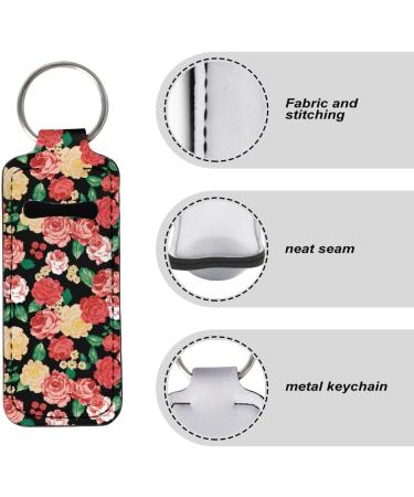 Dajingkj Chapstick 2-Pack Polyester Keychains with Metal Ring for Lip Balm Red and Yellow Rose Red Yellow - Buy Online on GoSupps.com