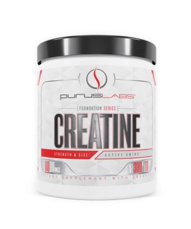 Purus Labs Foundation Series Creatine Powder | 100% Ultra Pure Micronized Creatine for Strength Mass Power Recovery | 60 Servings (Unflavored)