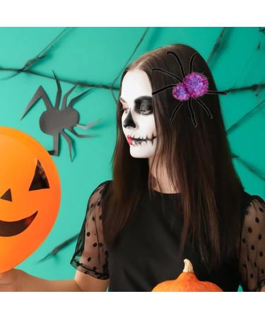 hgnxa Spooky Spiders Hairclip for Halloween Party Women Cosplay Gothics Hairpin Dark Series Kids Hair Accessories Room Decors Purple - Buy Online on GoSupps.com