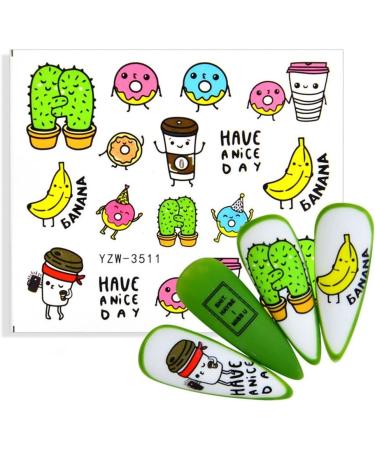 Winter Manicure Avocado Flower Anime Fruit Water Sticker Nail Sticker Nail Decals Nail Art Decoration(3) Style3 - Buy Online on GoSupps.com