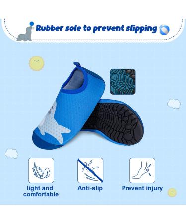 Kids' Non-Slip Barefoot Water Shoes | Quick Dry Aqua Socks for Pool, Beach, Surfing | Little Seal Blue | Size 7/7.5 UK Child - Buy Online on GoSupps.com