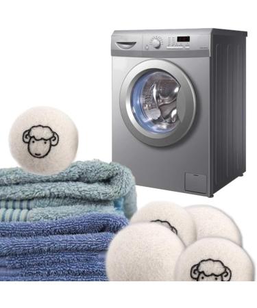 2Pcs White Wool Dryer Balls Reusable Laundry Balls Softener Washing Fleece Dry Kit Anti-Static Reduce Wrinkles and Save Time Drying Ball Laundry House Supplies(with Pattern) White No - Buy Online on GoSupps.com