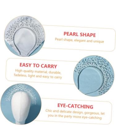 VINTORKY 1pc Pearl Headband Bling Head Bopper Victorian Pearl Accessories for Women Pearl Bopper Headband Rhinestone Barrettes for Women Bridal Tiara Birthday Decorate Bride Wedding Alloy - Buy Online on GoSupps.com