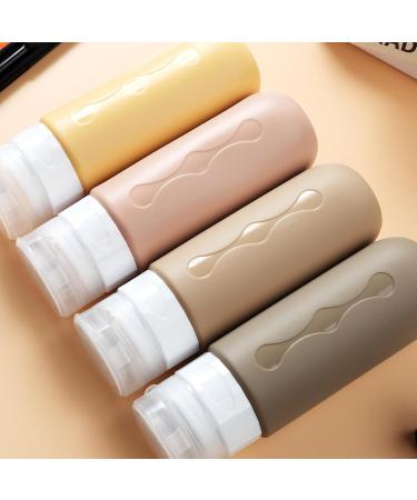 Gemice Silicone Travel Bottles Set 90ml - FDA Approved Refillable Containers for Shampoo & Lotion - 4 Spout-Safe Travel Toiletries - Buy Online on GoSupps.com